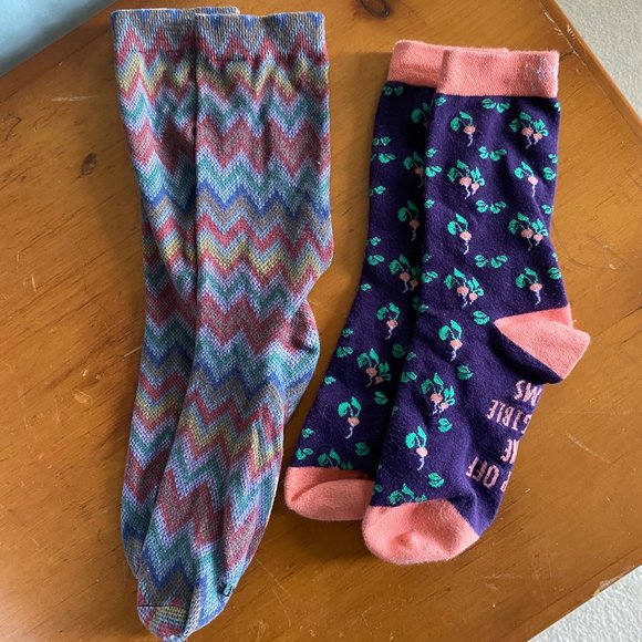 🌟 LAST CALL!!! 🌟 LitJoy HP Burrow Knit & Dirigible Plums Socks (SET OF 2!) - Picture 1 of 6